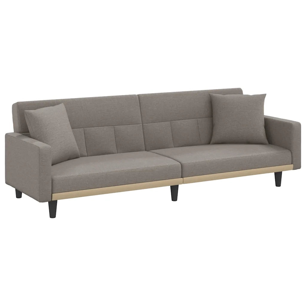 Divano letto | Sof¨¤ letto | Letto singolo con Cuscini Tortora in Tessuto