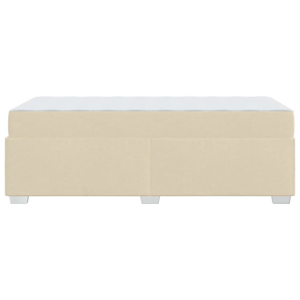 Struttura del letto con materasso Crema 90 x 200 cm Tessuto