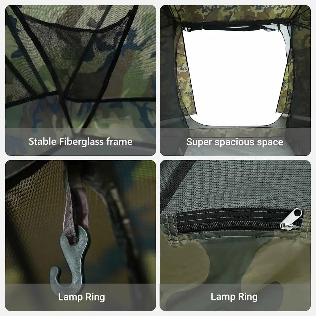 Tenda da pesca con tetto-Tenda da campeggio Mimetico 514 x 465 x 187 cm