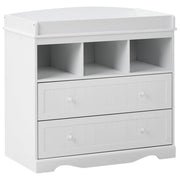 Fasciatoio con ripiani e cassetti in MDF bianco per cameretta stile moderno