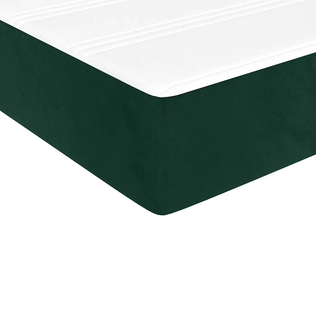 Giroletto a Molle con Materasso-Struttura Letto Verde Scuro 90x200 cm Velluto 550716
