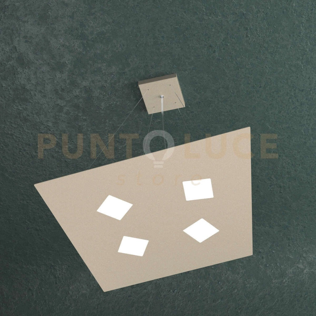 NOTE SOSPENSIONE 4 LUCI ATTACCO GX53 SABBIA