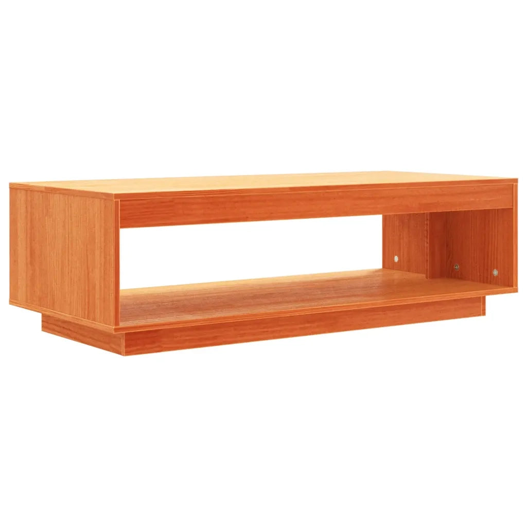 Tavolino da salotto | Tavolino da caff¨¨ | Tavolino da Soggiorno Marrone Cera 110x50x33,5cm Massello di Pino