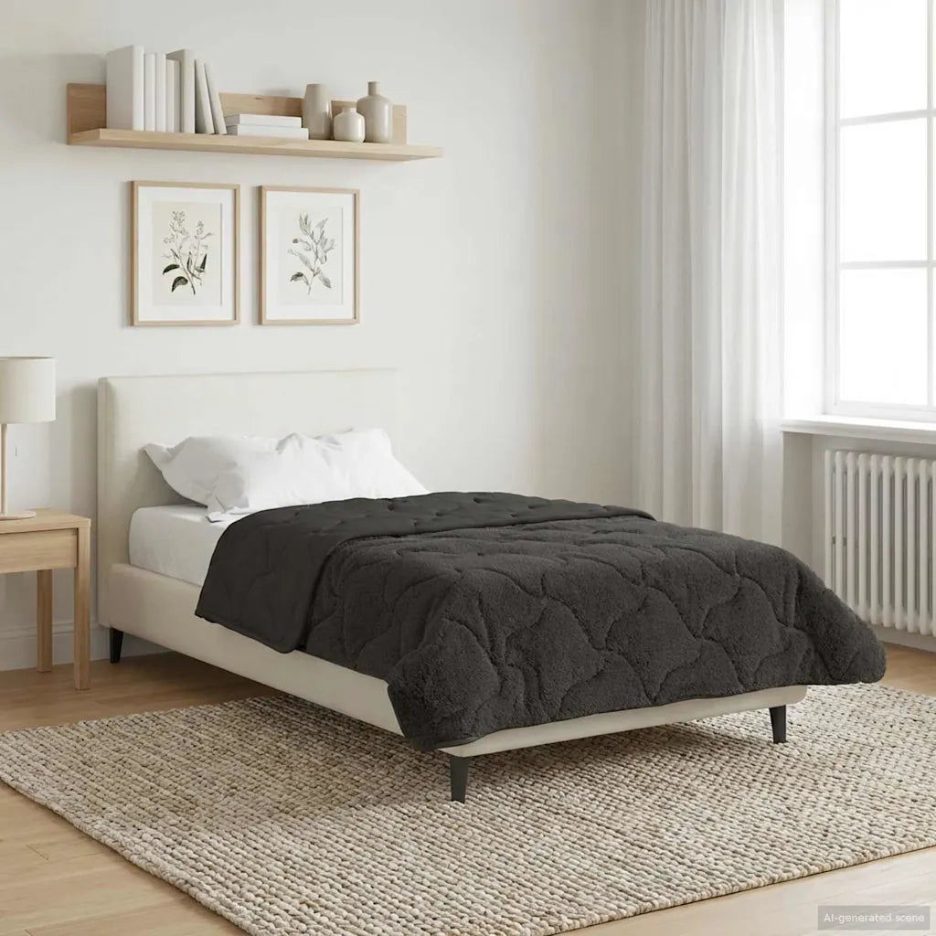 Duvet Invernale 155 x 200 cm Inverno Antracite Traspirante 42026303