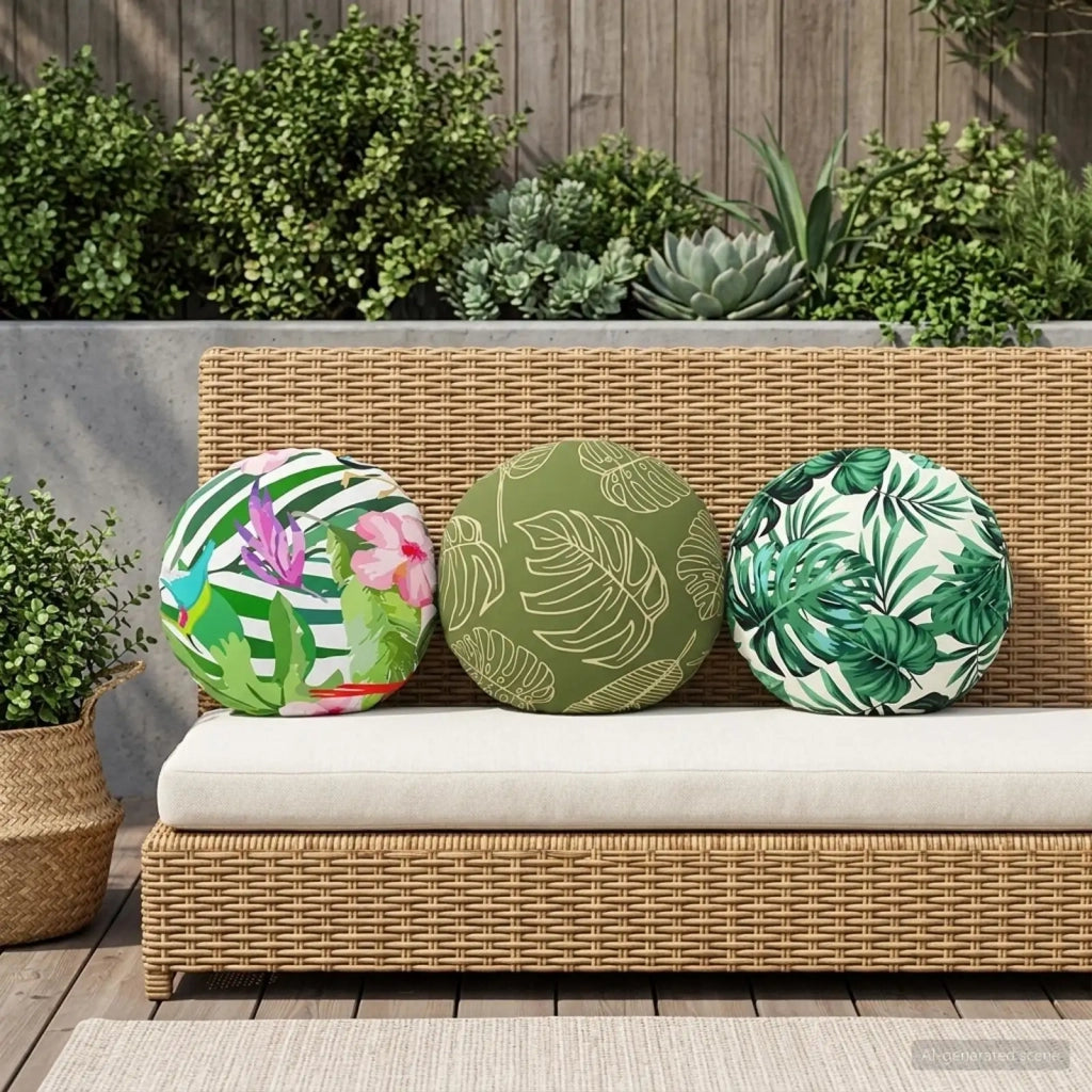 Cuscino 2 pz HEERLEN Multicolore Ø 30 cm Poliestere 928831