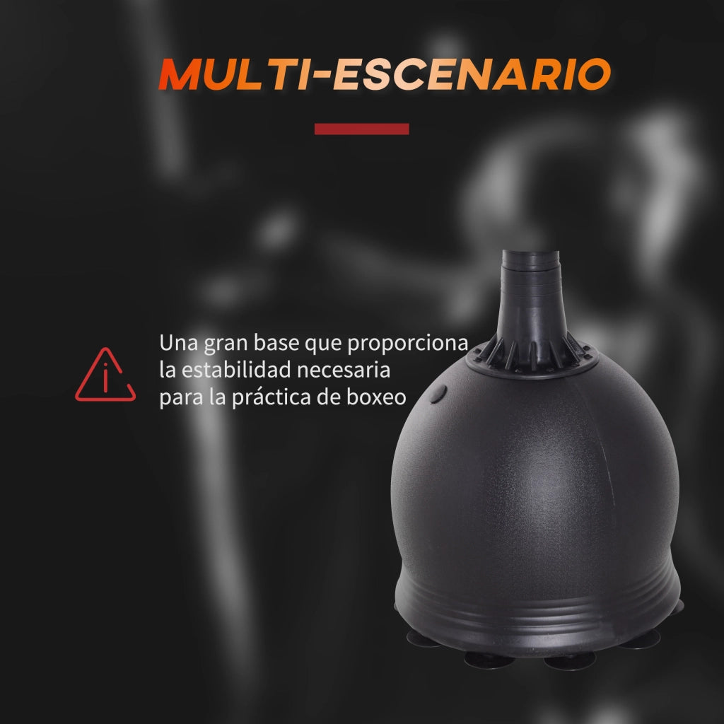 Saco de Boxeo de Pie 165 cm con Base Rellenable de Agua o Arena ¨C zephmum ¨C 50x50x165 cm Nero