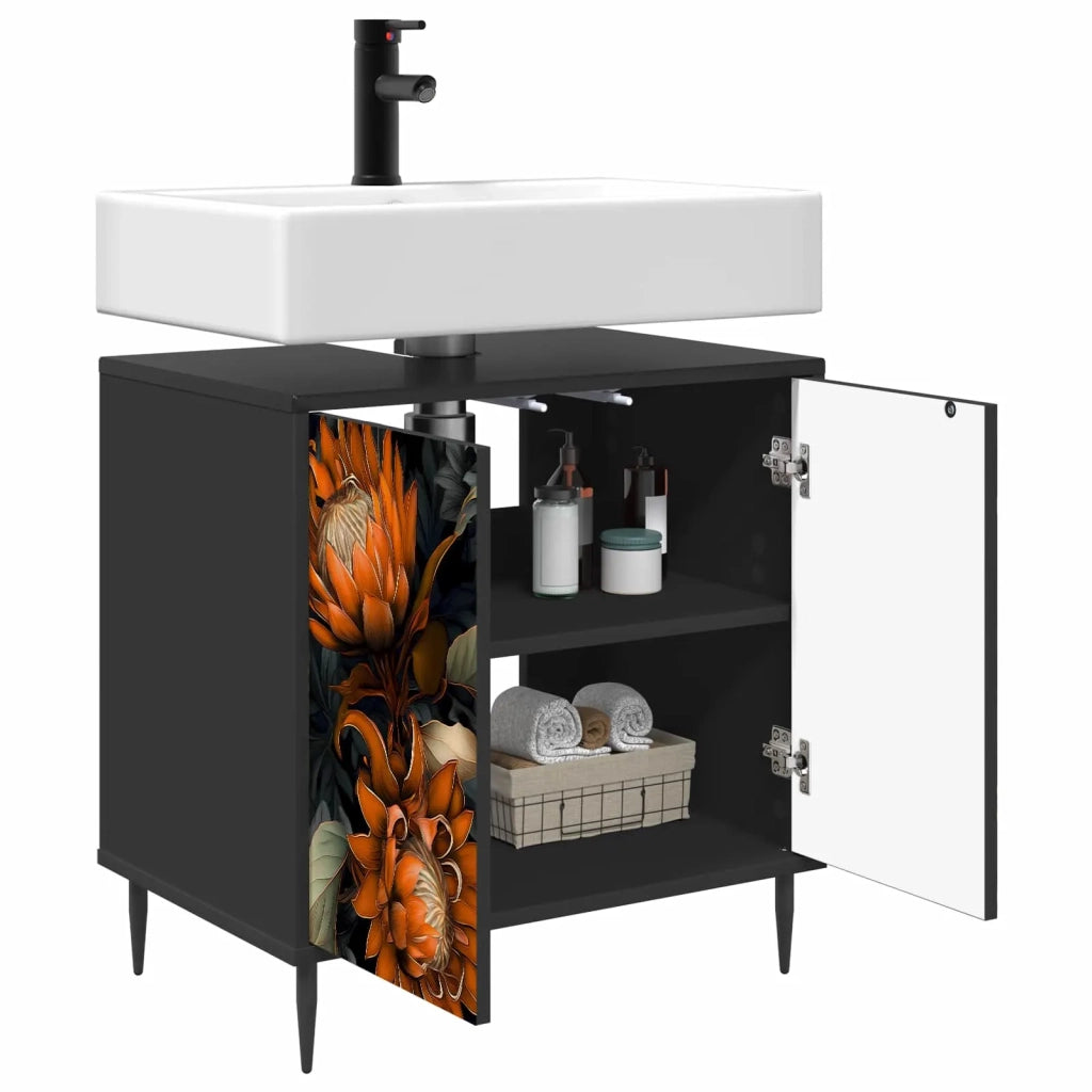 Mobile da Bagno LOCHEM Rovere Nero 60 x 40 x 61 cm 8007410