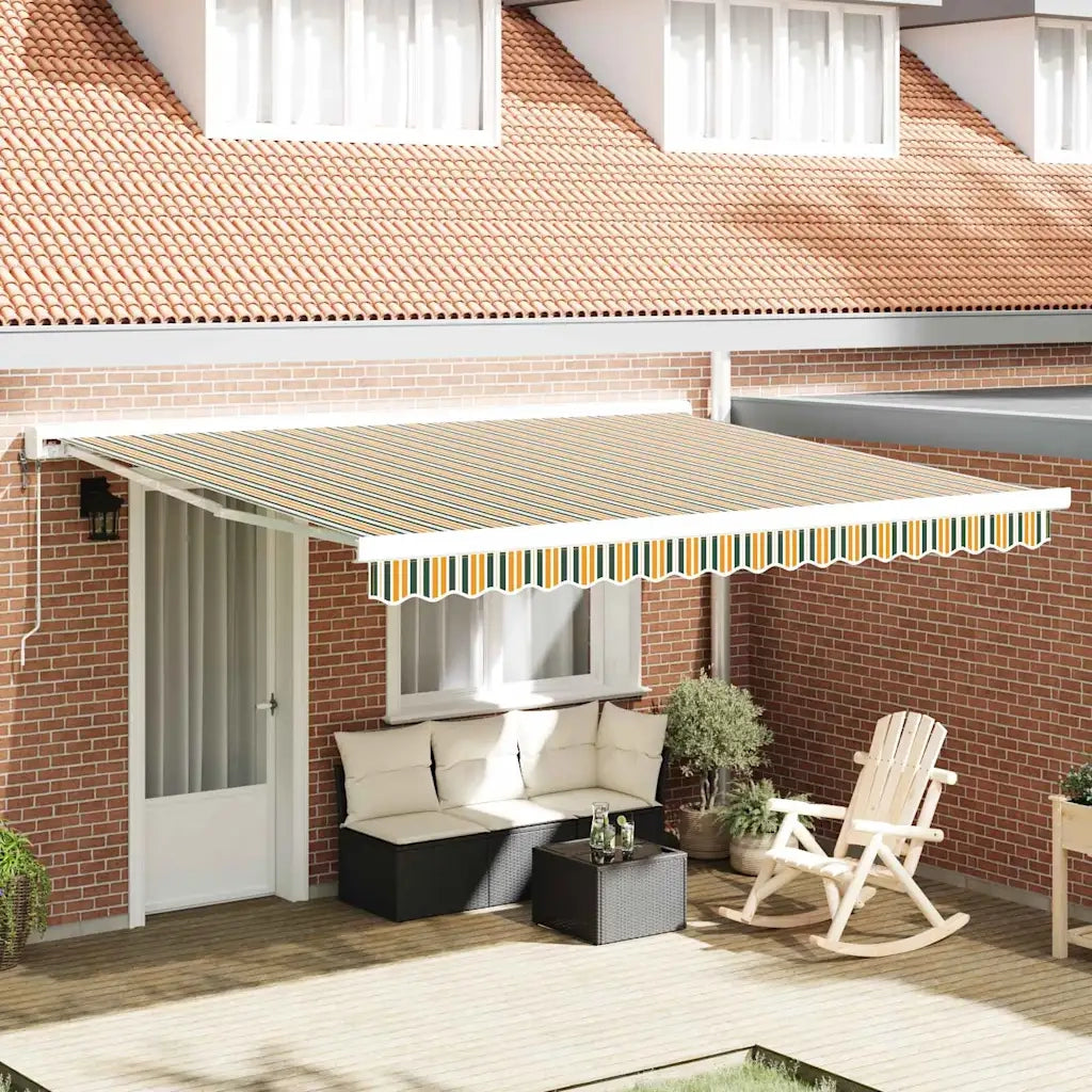 Telo di ricambio per tenda da sole Verde e giallo 380 x 345 cm 42000645