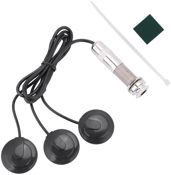 Sensore di Pulsante - Piezo - Adatto per Strumenti Acustici - Eliminazione di Rumori Esterni - 3 Sensori - Minimo Danno alla Scatola
