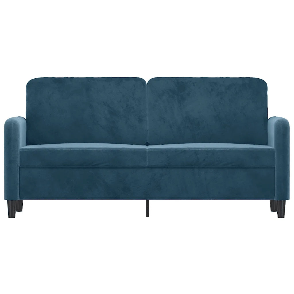 Divano a 2 Posti Blu 140 cm in Velluto 359451