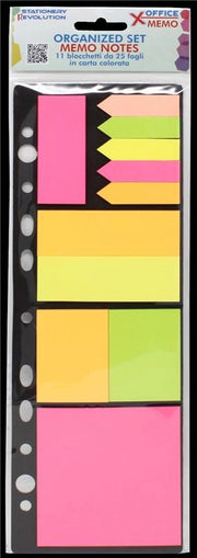SET XOFFICE MEMO NOTES ORGANIZED 11 PZ COLORATI