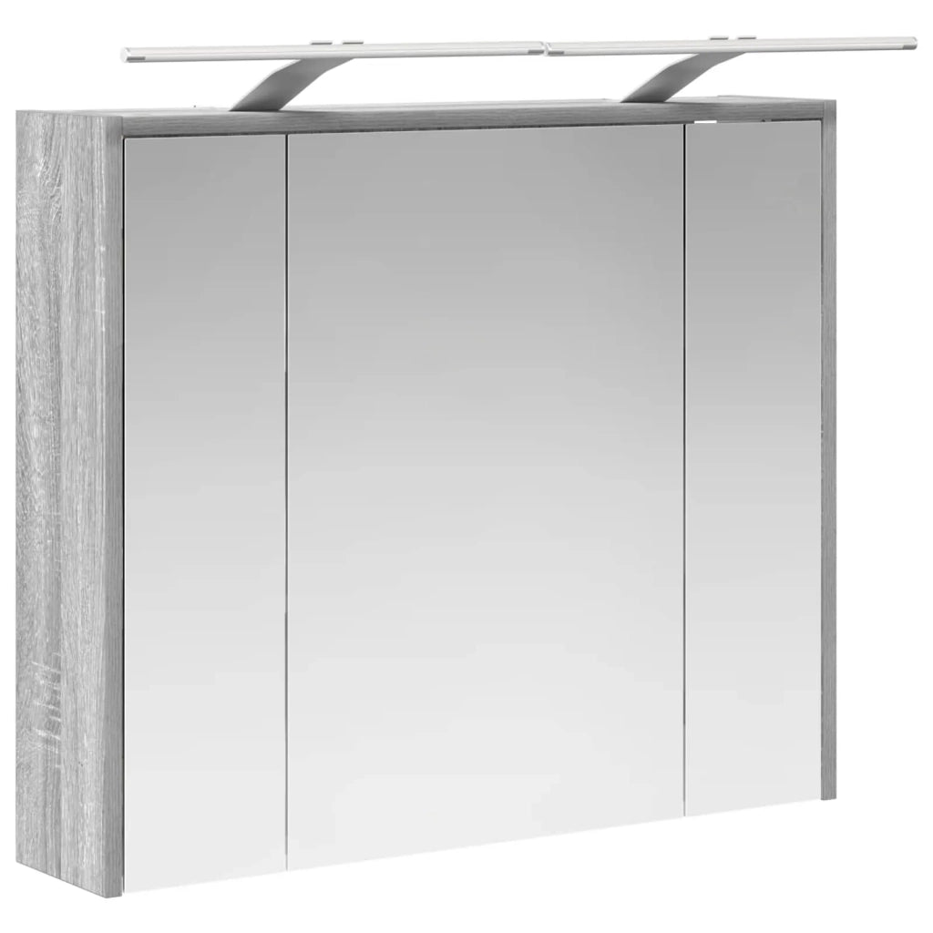 Mobiletto per specchio da Bagno | Armadio da bagno Grigio Sonoma