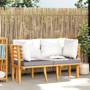Divano da Giardino a 2 Posti e Cuscini Legno Massello di Acacia 316264