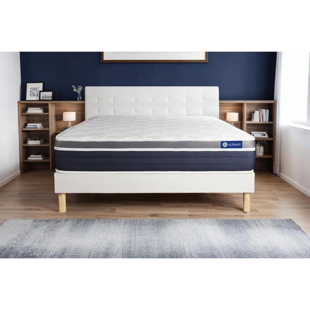 Kit rete e materasso Actiflex confort 120x220cm - Spessore : 26cm - Molle insacchettate e memory foam - Moderatamente rigido