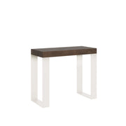 Consolle allungabile 90x40/196 cm Tekno Small Cemento telaio Bianco