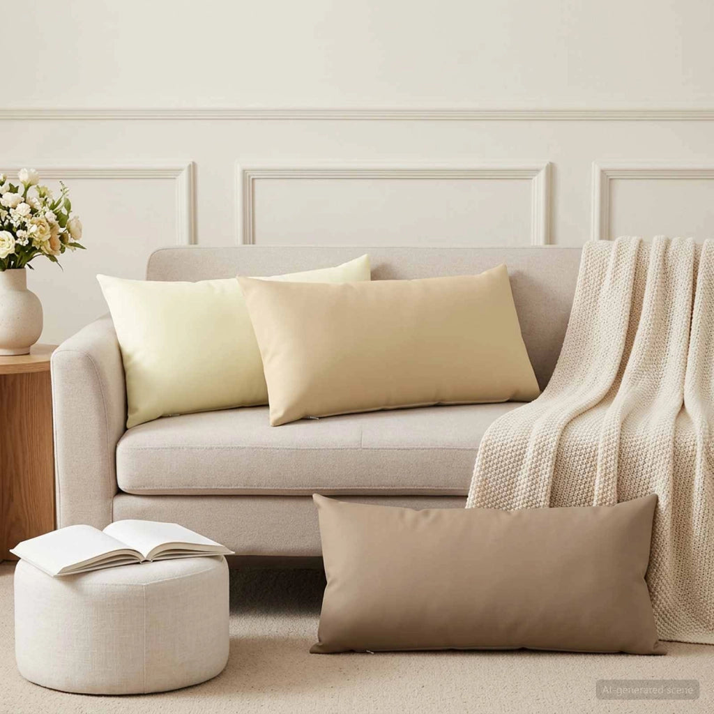 Cuscino con cuscino HEERLEN 6 pz Beige Poliestere 925420