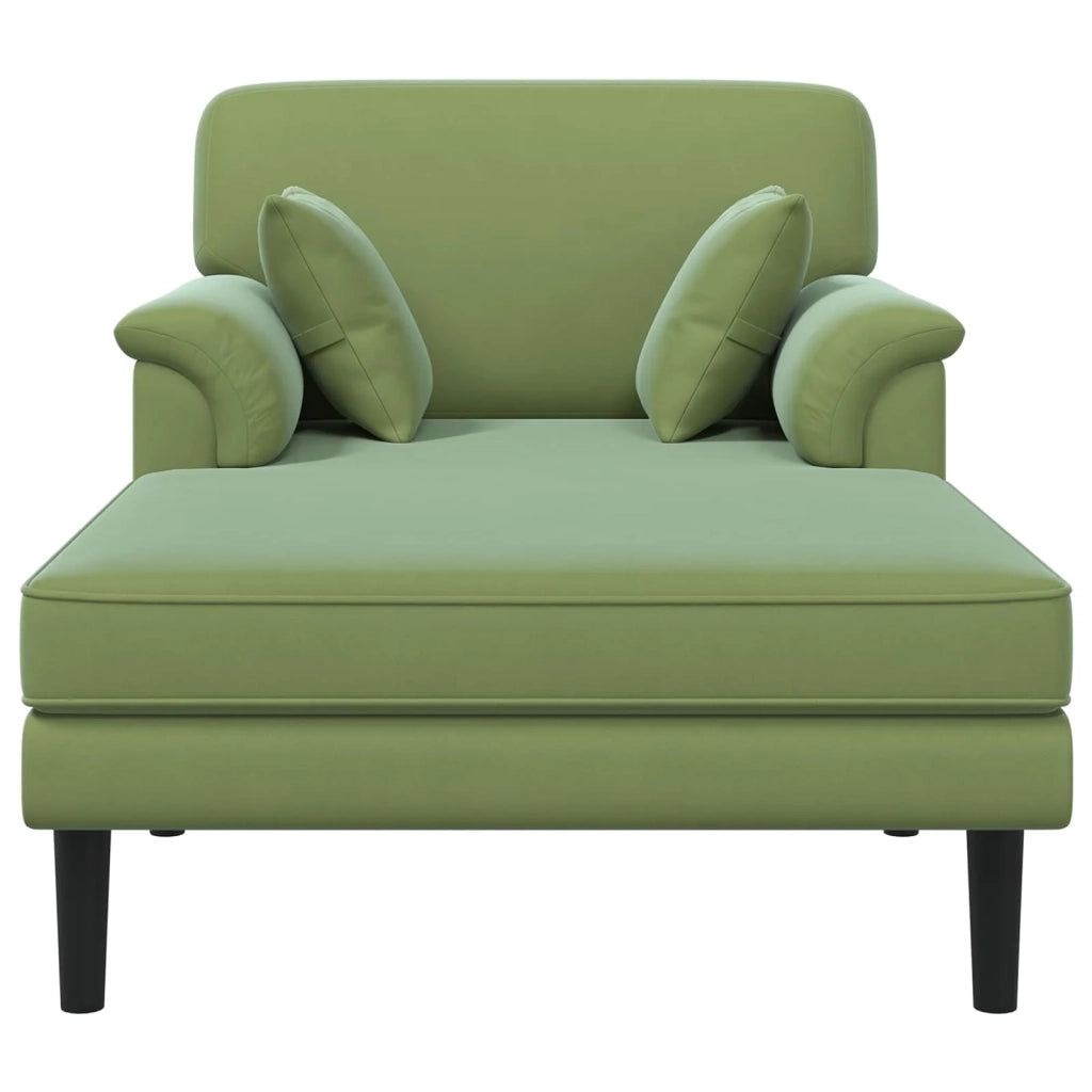 Chaise longue Verde chiaro Velluto 42048043