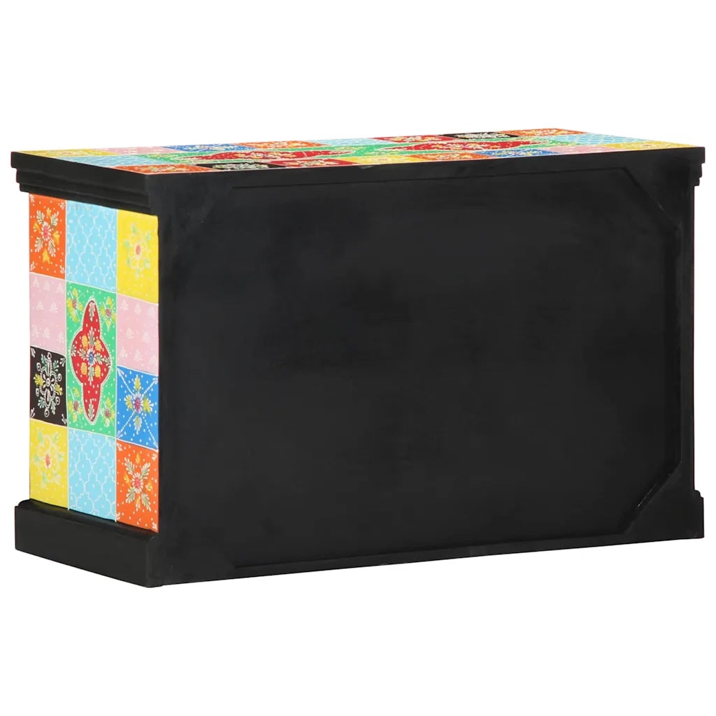 Mobile TV Multicolore 80 x 35 x 50 cm Legno di mango massello 4017570