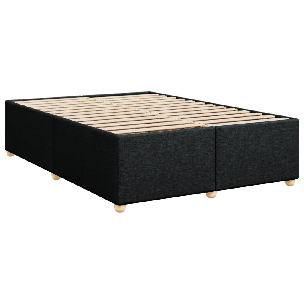 Giroletto a Molle con Materasso Nero 160x200 cm in Tessuto 3293633