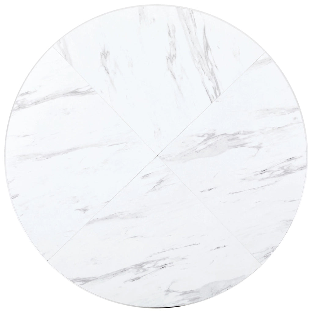 Tavolo da pranzo rotondo 100 cm in MDF e metallo; nero