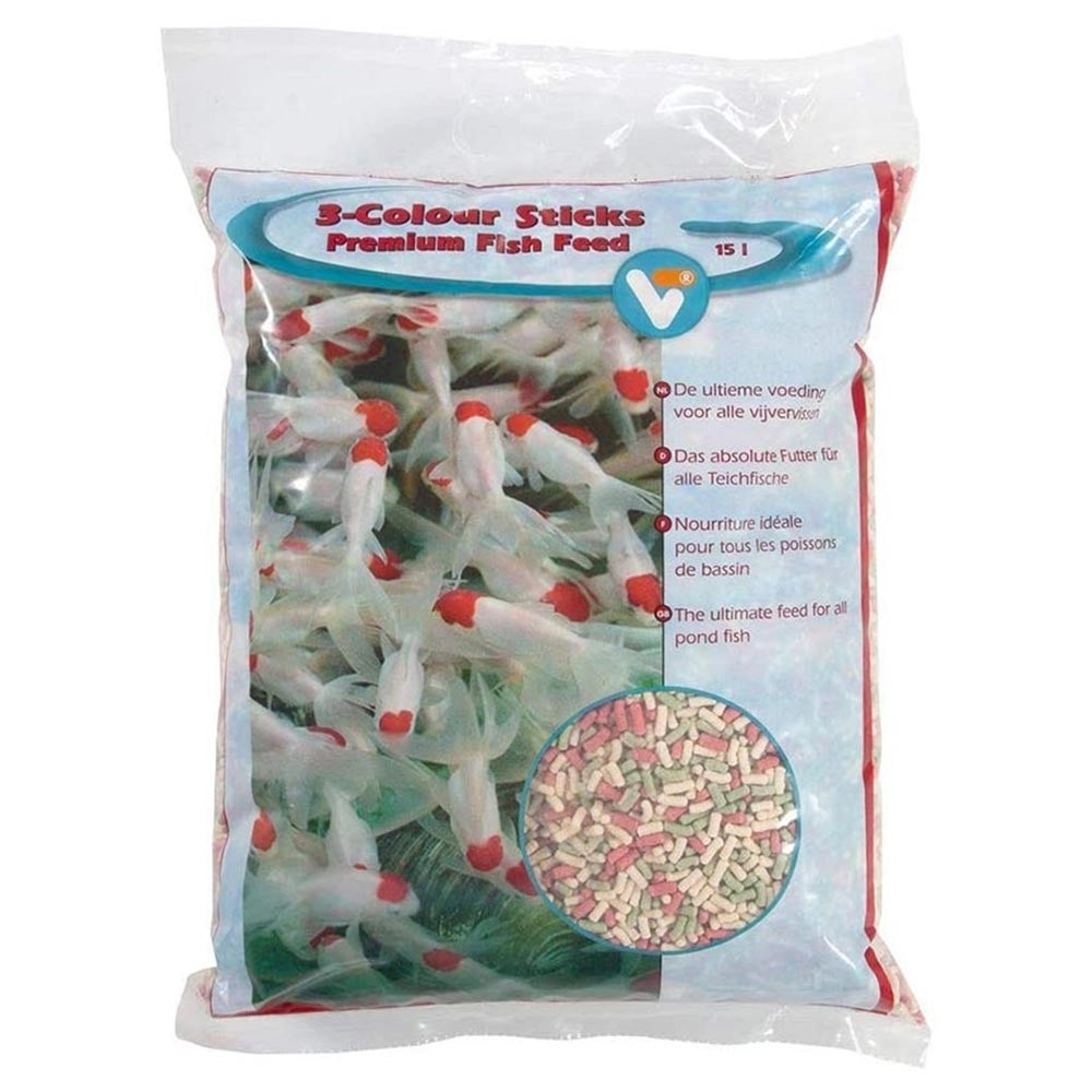 Velda VT 3-Colour Stick Premium sacco da 15L - mangime per tutte le specie di pesci da laghetto