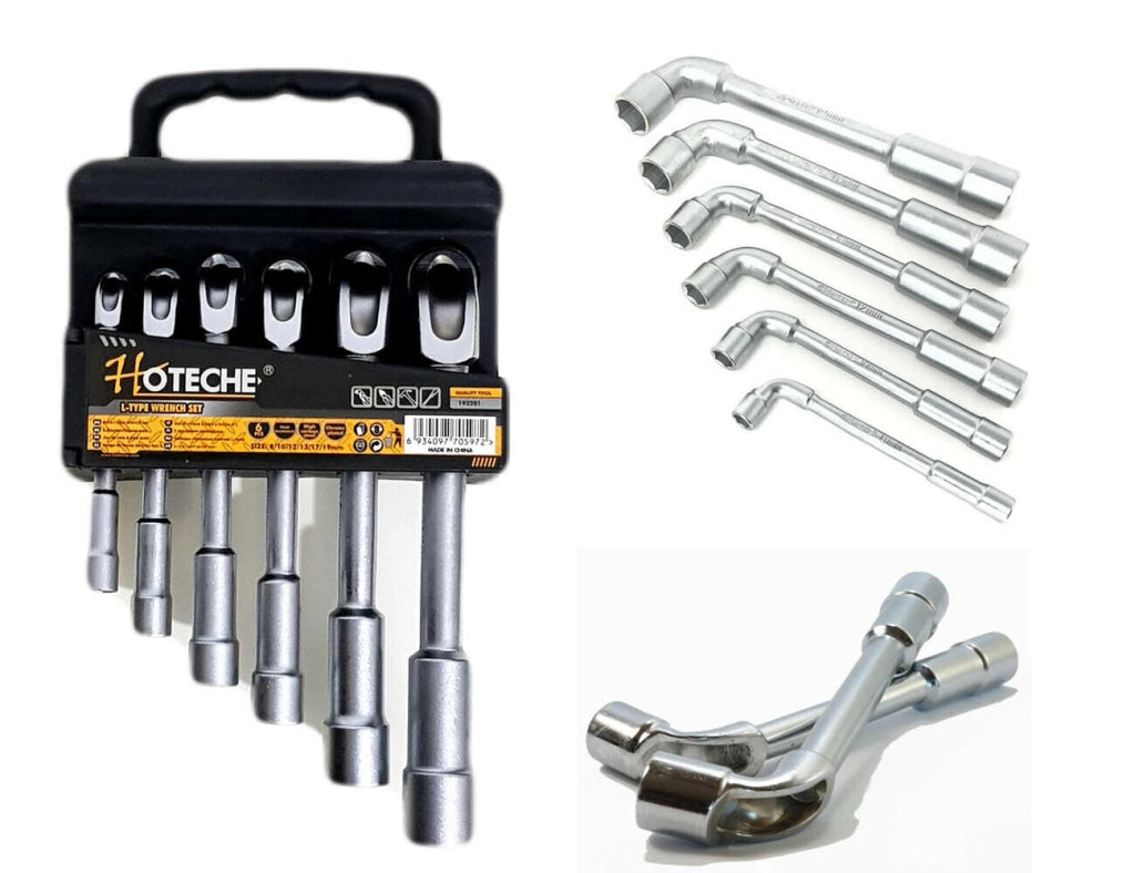 CHIAVI A TUBO PIPA A L SET 6 CHIAVE MISURE 8 10 12 13 17 19 MM