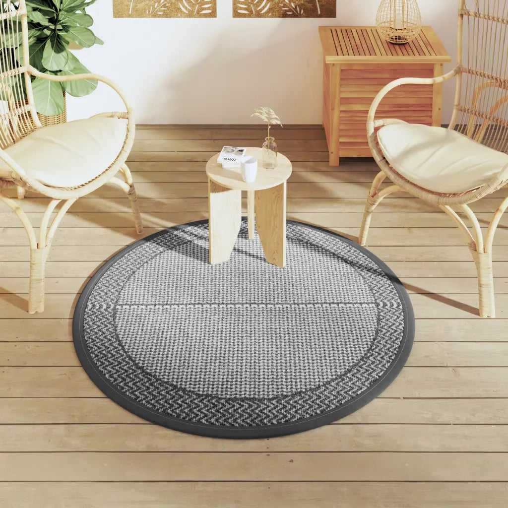 Tappeto da Esterno ARAKIL Grigio Ø120 cm in PP 368458
