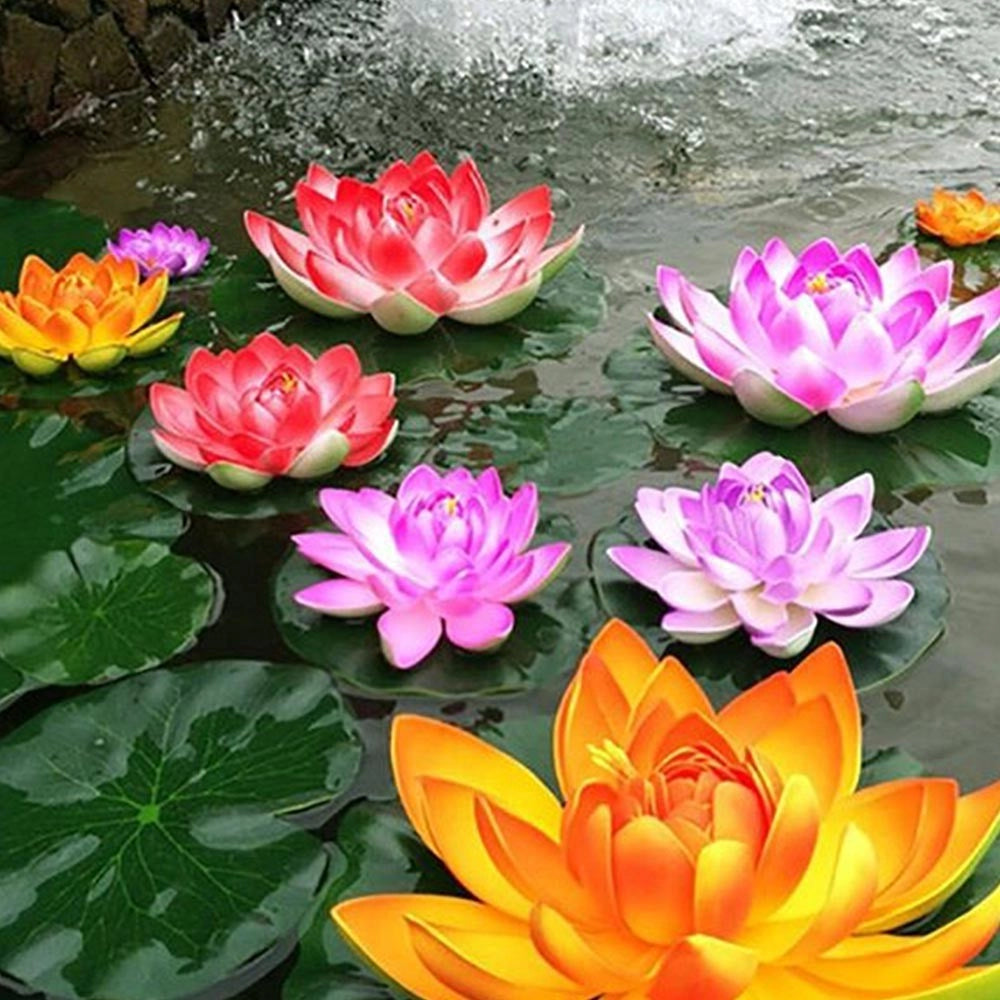Velda Floating Lotus Foam Pink Ø10cm - decorazione sintetica galleggiante per laghetti