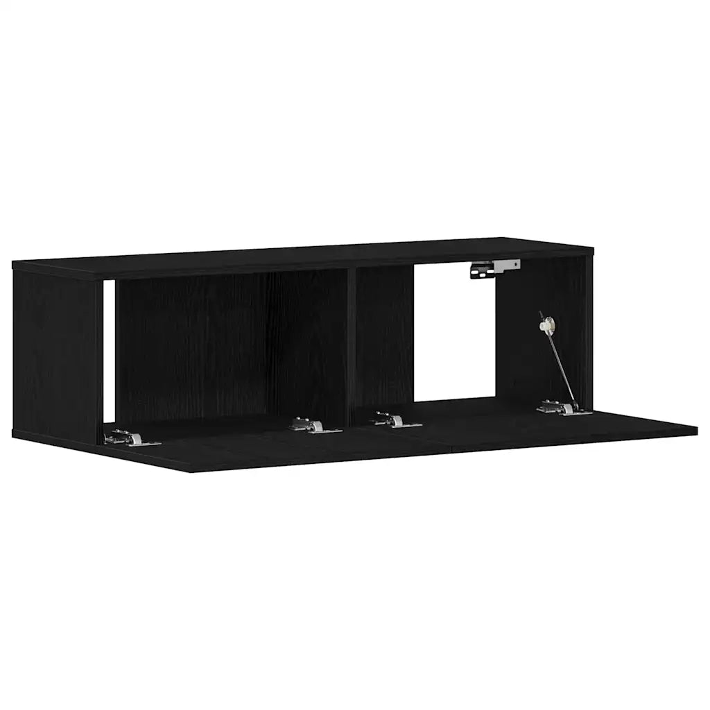 Mobile TV Rovere Nero 100 x 30 x 30 cm Legno multistrato 862487