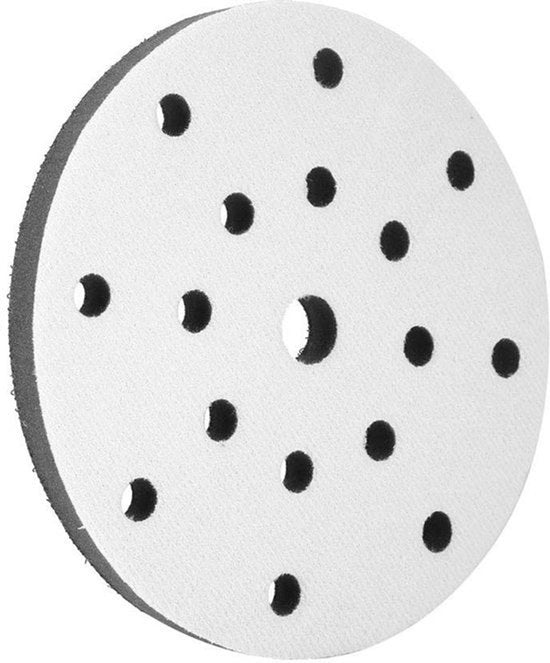 Schiuma abrasiva - Panno di assorbimento - Molto morbido - 150 mm (6 pollici 17 fori) - Panno di interfaccia - Schiuma abrasiva - Adatto per macchine rotanti - Blu