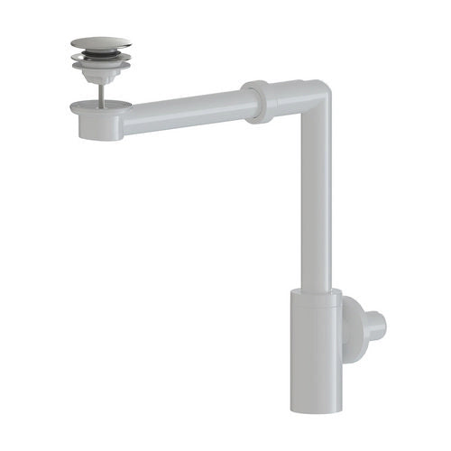 SIFONE SALVASPAZIO PER LAVABO IN ABS CON PILETTA CLICK CLACK MINIMAL- D. 32 Bianco Lucido- GOPLA- pezzi 1