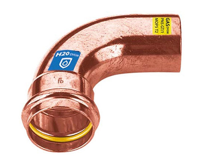 RACCORDO CURVO RAME 90  ° A PRESSARE MASCHIO FEMMINA SERIE FRABOPRESS KOMBI  EE ?15   FRA-BO SPA