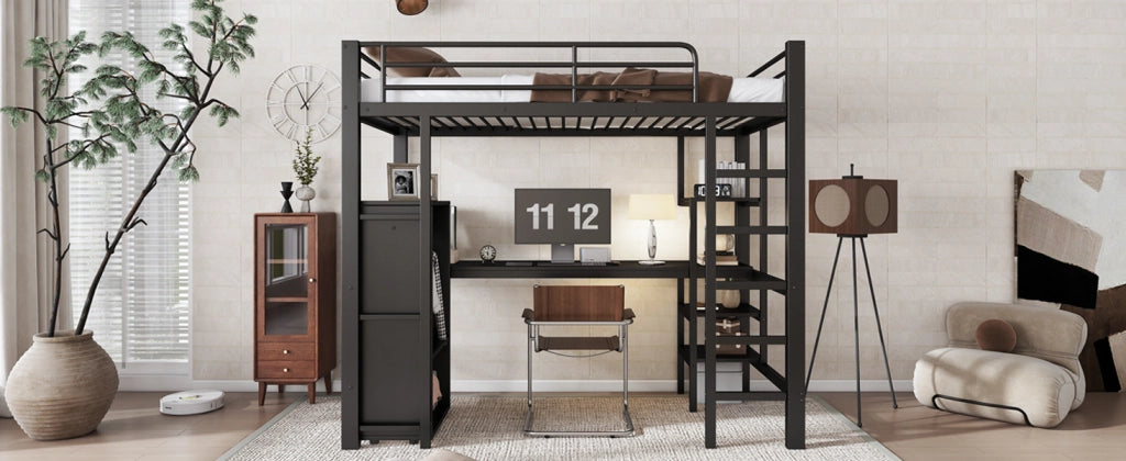 Letto a Castello per Bambini 90x200 cm con Sponde di Sicurezza, Nero