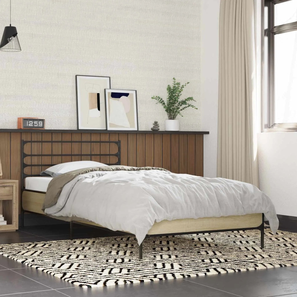 Struttura del letto-Giroletto Rovere Sonoma 80 x 200 cm 989956