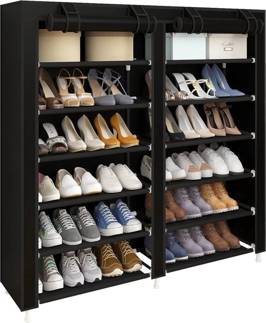Cassetto per Scarpe Indipendente e Portatile, Nero