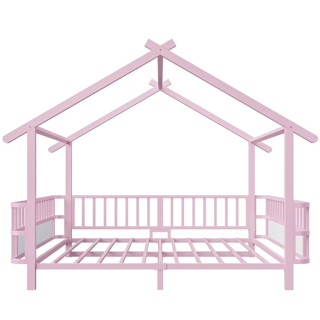 letto per bambini in metallo rosa 140 x 200 cm