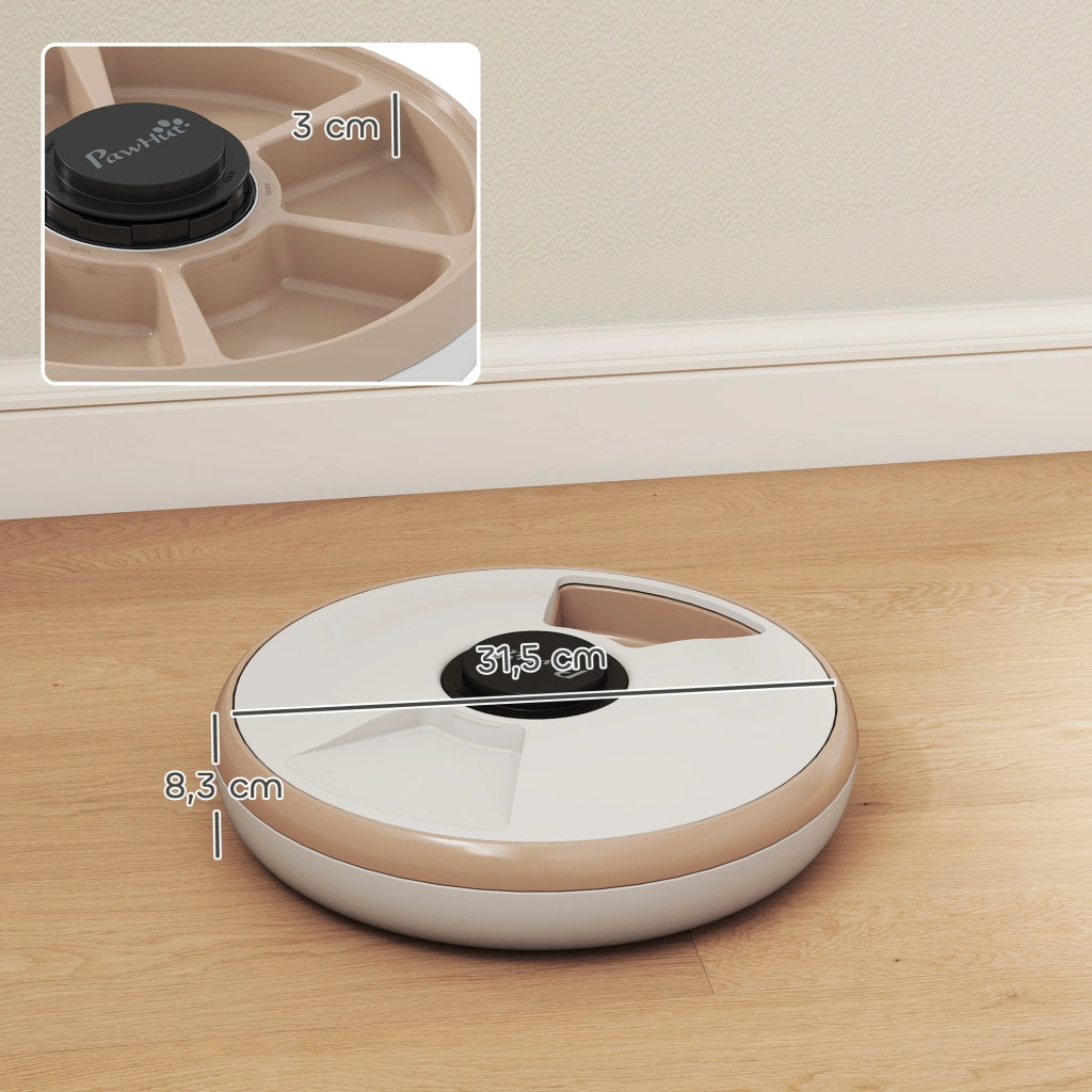Alimentatore Automatico per Gatti e Cani ¨C zephmum ¨C 6 Ciotole con Timer e Display LED