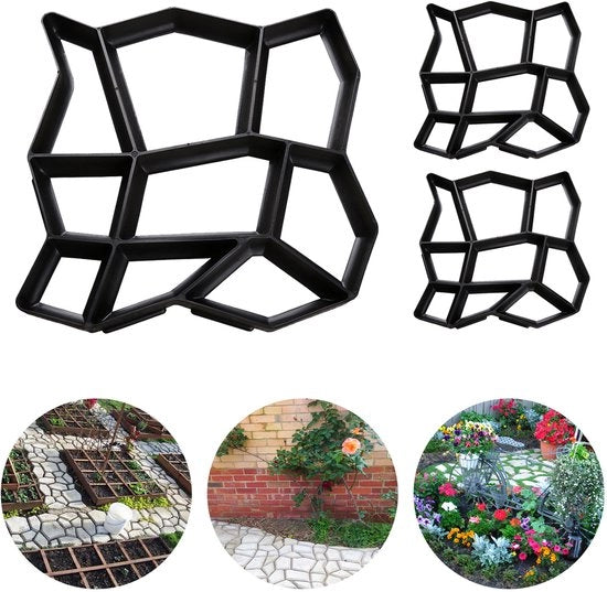 3 pezzi di pavers in resina per giardino, accesso e terrazzo, resistenti al trascinamento e all'usura, resistenti alla corrosione
