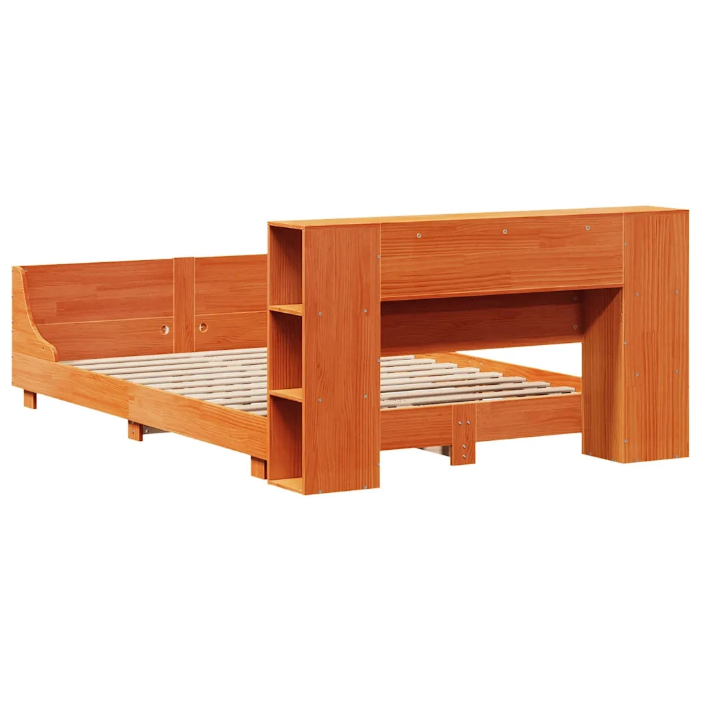 Giroletto senza Materasso Marrone Cera 150x200 cm Legno di Pino 3323649