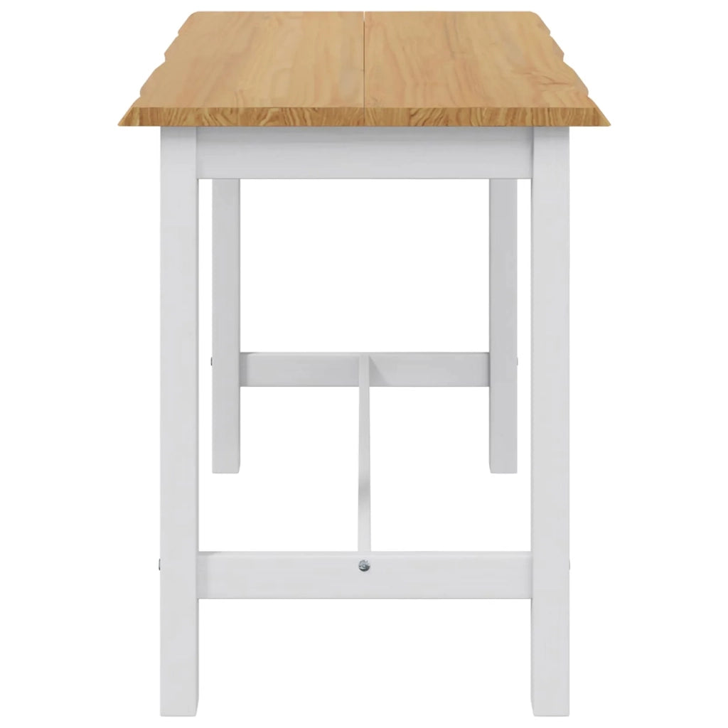 Tavolo Alto EKAI Bianco 112 x 70 x 91 cm Legno Massello di Pino 42037014