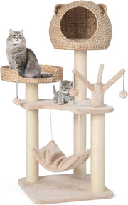 Climbing Tower per Bambini con Sedia a Sospensione e Palancole - 121 cm Alto, Multifunzionale
