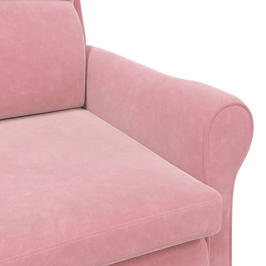Divano Sedia-Poltrona Rosa Velluto 635405