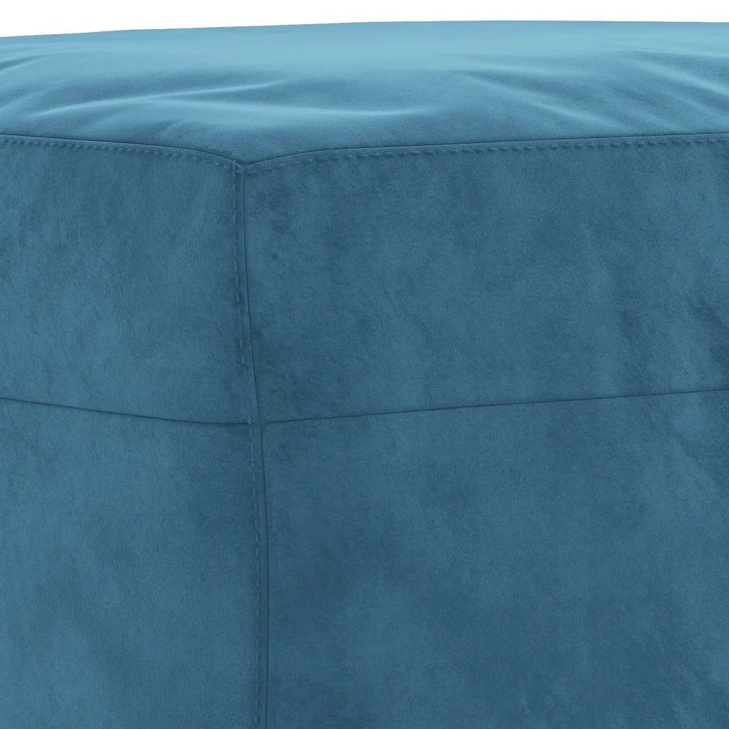 Set di Divani 3 pz con Cuscini Blu in Velluto