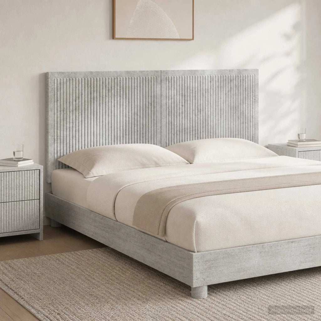 Testiera da Muro EDE Grigio Cemento Legno ingegnerizzato 896088