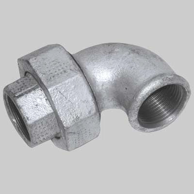 GOMITO CON BOCCHETTONE CONICO FEMMINA/FEMMINA ZINCATO  2     MADE IN ITALY