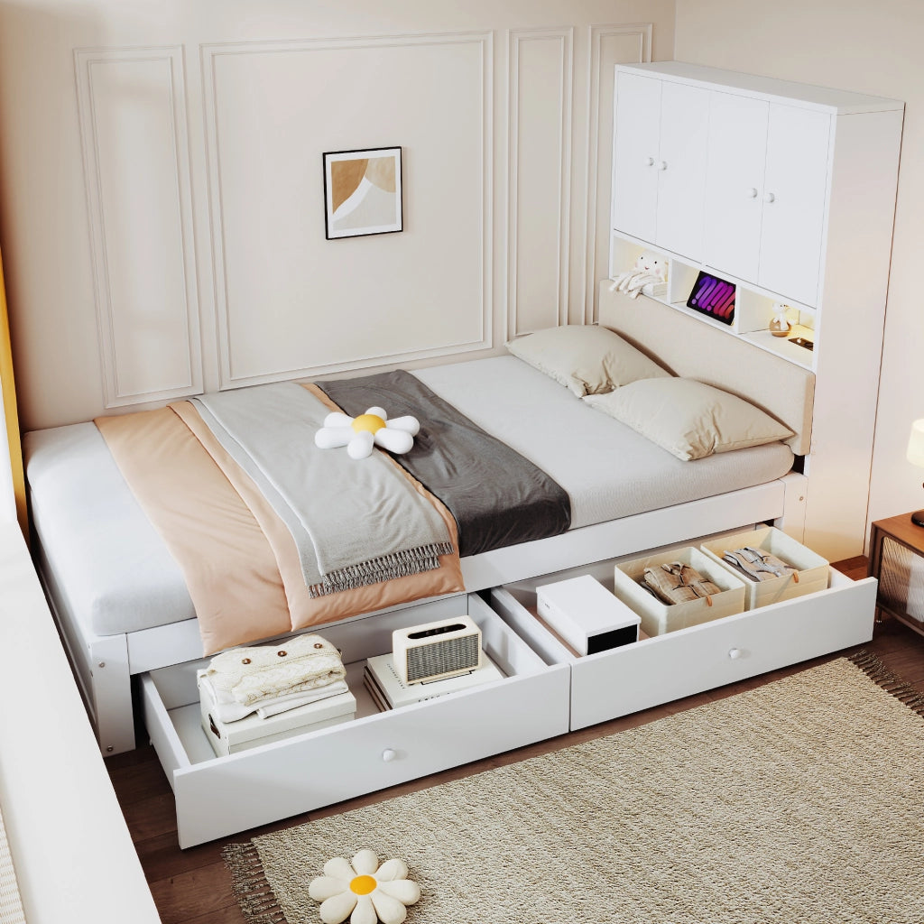 letto in legno bianco 90 x 200 cm