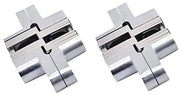 ONF3 - Scharniere per porta blindata in acciaio inossidabile - Scharniere per porta scorrevole nascosti - Duraturo e resistente all'usura - 19 x 95 mm - Scharniere per porta di cassa -...