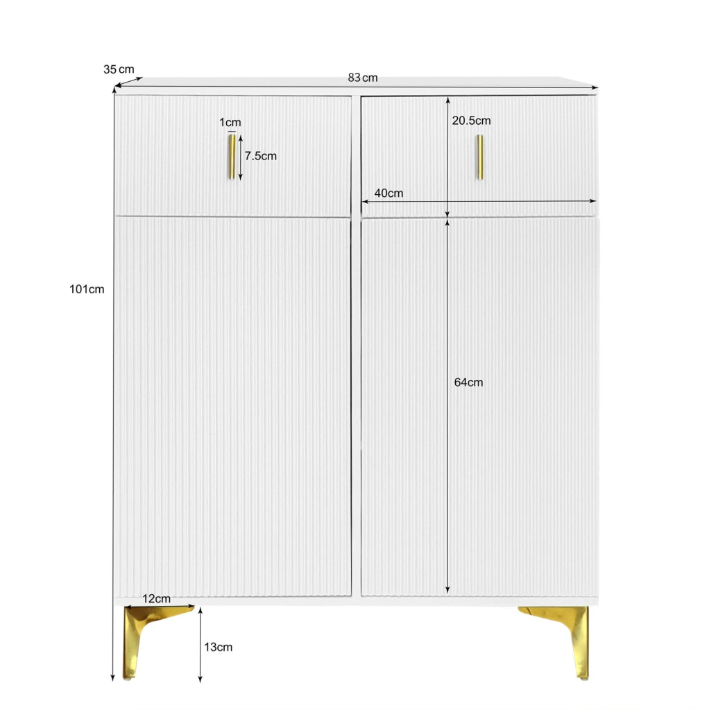 Set guardaroba bianco con scarpiera, appendiabiti e cuscino