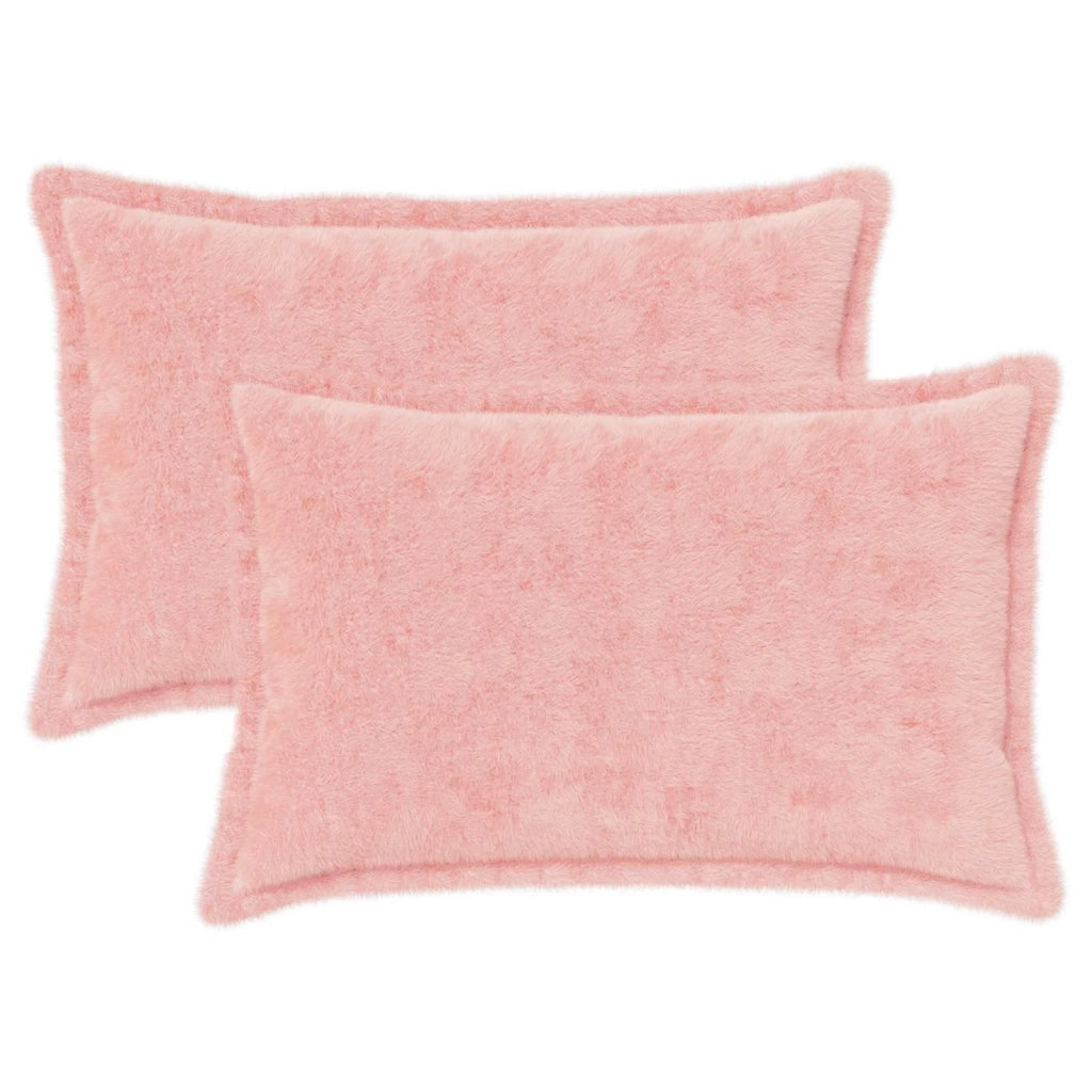 Federa 2 pz HOUTEN Rosa 30 x 50 cm Pelliccia di Coniglio Finta 916321