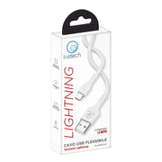 CAVETTO LIGHTNING lungh. 1,5 mt. - col. bianco - LOSTECH
